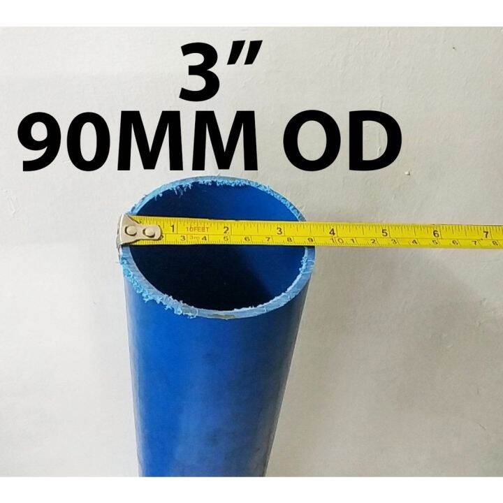 PVC PIPE 3 X 1/2 METER LONG ( 90MM OUTSIDE DIAMETER ) BLUE FOR CLEAN