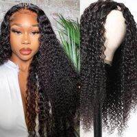 Sleek U Part Human Hair Wigs Curly BrazilianHair Wigs Natural Black Deep Wave Glueless U Part Wigs Body Wave V Part Wigs [ Hot sell ] TOY CENTER