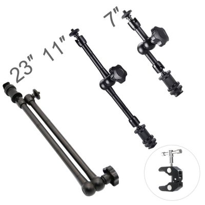 7/11/23 Inch Articulating Magic Arm Wall Mount Super Clamp Holder Stand For Photography Props Camera Photo Studio Accessories