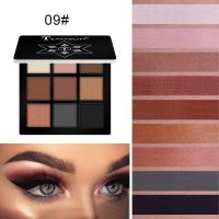 ♞┇♝ 9 Colors Glitter Matte Eyeshadow Palette Long lasting Waterproof Eyeshadow Palette Shimmer Matte Pigment Makeup Cosmetics TSLM2