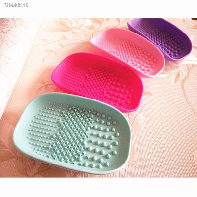 ✶☇ Soap box Shape Silicone Makeup Brush Cleaner Washing Gloves Convenient Models Pad Washing Scrubber Board Cleaning Mat Hand Tool