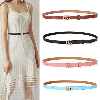 Ladies Thin Belt Candy Color CC Dress Casual Decorative Ready Stock Free Shipping