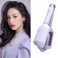 Egg Roll Curling Iron Hair Waving 3 Gears Professional Fast Drying Egg Roll Curling Wand L Purple 36mm