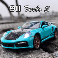 1:32 Scale Porsche 911 Turbo S รถโลหะผสมรุ่นรถ Diecast Sound Light รถคนรักคอลเลกชันวันเกิดสำหรับเด็กของขวัญโลหะของเล่นเด็ก