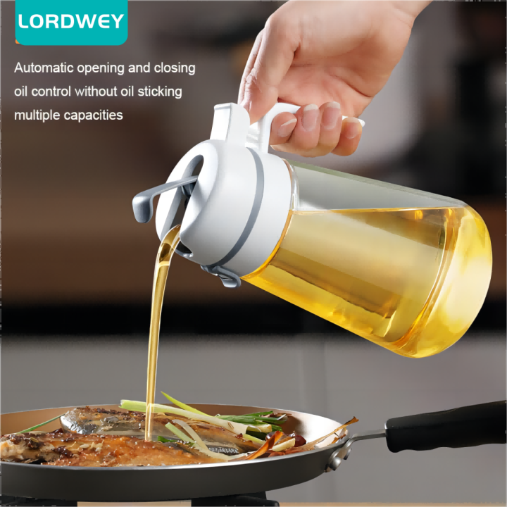 lordwey-ขวดเปิดอัตโนมัติสำหรับแก้วห้องครัวขวดใส่น้ำมันขนาด350-650มล-ขวดจ่ายน้ำมันมะกอกภาชนะน้ำส้มสายชูของอบบาร์บีคิวตั้งแคมป์