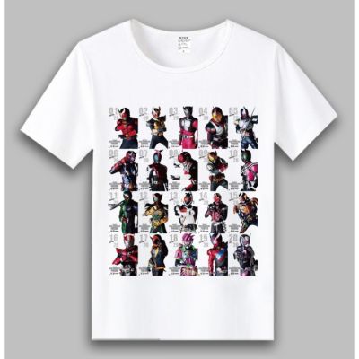 ร่ำรวย เสื้อยืดแขนสั้น พิมพ์ลายจรวด Kamen Rider Emperor Ride Electric King Gujia แฟชั่นฤดูร้อนS-5XL