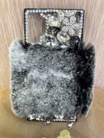 ♦✐ Jewelled Furry Phone Case For Samsung Note10 Plus Diamond Gem Luxury Dazzling Fashion Comfortable Soft Silicone Protective Cover