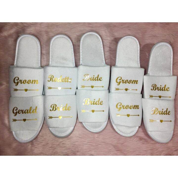 personalized Slippers for Bride and entourage souvenirs giveaways ...