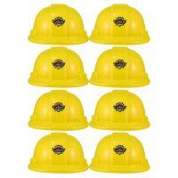 8pcs Construction Party Hats for 3 6 Year Kids Children Birthday Costume Decoration Construction Birthday Favors Yellow