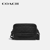 COACH กระเป๋าสะพายข้างผู้ชายรุ่น Charter Crossbody In Signature Leather สีดำ C2609 BLK