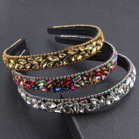 แฟชั่นใหม่บางแถบสีฝัง Rhinestone อนุภาคที่งดงามบุคลิกภาพ H Eadbands สุภาพสตรีแคทวอล์เดินทางของขวัญผม830