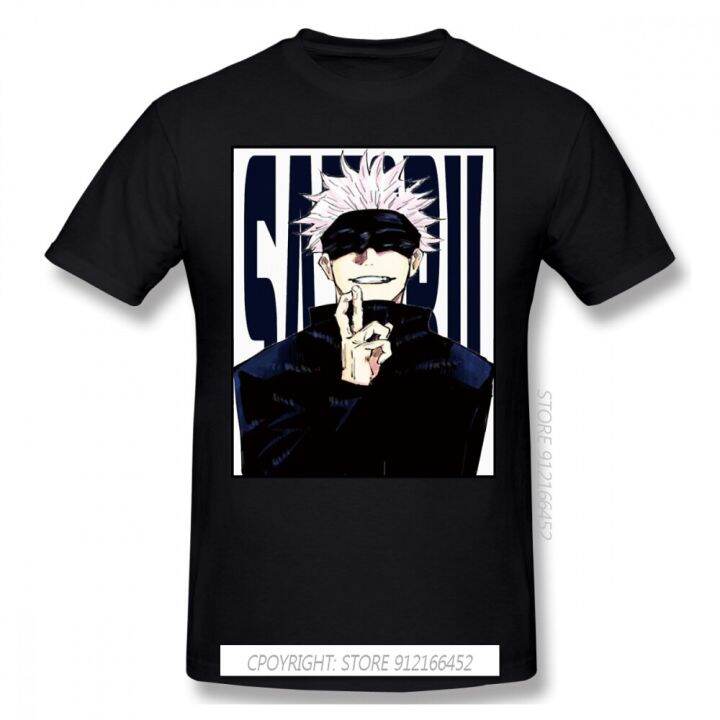 satoru-gojo-black-tshirt-jujutsu-kaisen-itadori-megumi-fushiguro-anime-homme-t-shirts-tee-pure-cotton-oversize-tops