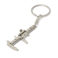 5X Useful Mini Vernier Caliper Tool Pendant Slider Slides Keyring Key Chain 10CM