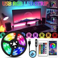 {ItalyNest shop}ItalyNest Shop ไฟแถบไฟ LED RGB 5050 USB,เทปหลอดไฟไดโอดยืดหยุ่น5V บลูทูธควบคุม45-75in ทีวีพีซีจอภาพแบ็คไลท์โคมไฟ Led ตกแต่งบ้าน