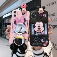 for Honor X7A 50 90 Lite 70 X9 X8 X7 X6 S Magic 4 5 Lite Pro X9A X8A Case Soft Minnie with Mirror Holder