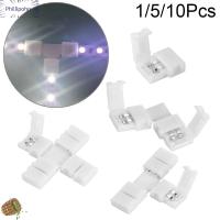 PHILLIPOHN 1/5/10Pcs สำหรับ 3528 5050 มุม คลิปต่อ Coupler 2Pin 8mm 10mm PCB ขั้วต่อ LED Strip