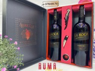 Nhập khẩu chính hãng Set quà tặng hộp 2 chai vang Chile La Roca Reserva thumbnail