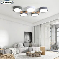 Nordic minimalist LED ceiling lamp solid wood decorative ceiling chandelier bedroom living room ho villa decorative lighting