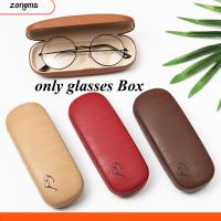 ZONGMA ผู้ชายผู้หญิง ลายไม้ โลหะ กล่องแว่นตา เคสแว่น ที่วางฮาร์ดคิท กล่องใส่แว่นอ่านหนังสือ