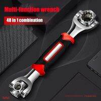 48 in 1 Wrench Tools Socket Works with Spline Bolts Torx 360 Degree 6-Point Universial Furniture Car Repair 250mm Tools