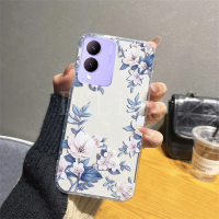 เคสลายดอกไม้สุดหรูสำหรับ VIVO Y17S 2023ซิลิโคน TPU ใสเคสโทรศัพท์ Vivo Y17s กันกระแทกฝาหลัง VIVOY17S