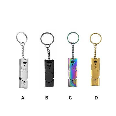Survival Whistle Outdoor Camping Hiking 150dB Loud Sound Whistle Stainless Steel Outdoor Tool  Gold Survival kits