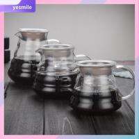 YESMILE ปากรูปตัววี หม้อต้มกาแฟด้วยมือ กระจกสำหรับผู้หญิง พร้อมที่จับแก้ว แก้วกาแฟถ้วย โปร่งใสโปร่งใส อุปกรณ์สำหรับกาแฟ