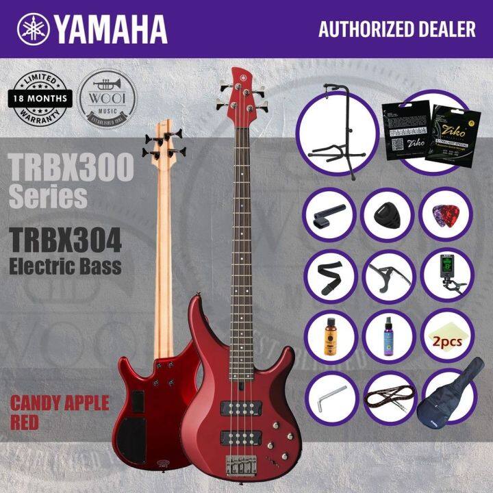 Yamaha TRBX304 CAR Electric Bass Guitar - Candy Apple Red | Lazada