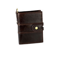 Vintage Genuine Leather Men Short Purse Leather Hasp Coin Pocket Wallet RFID Credit Card Holder New Bank Card Case Mens Wallets