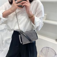 [COD] Street bag womens 2022 new fashion Korean version of bags chain Messenger armpit rhinestone