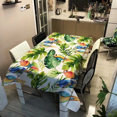 【CW】 Rectangular Tablecloths Flowers and Birds Tablecloth Decoration Table Cover