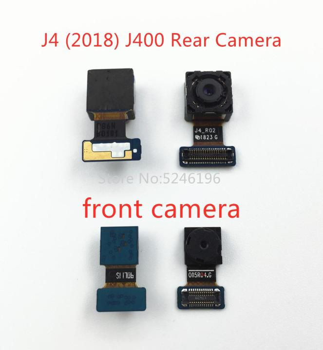 【❖New Hot❖】 anlei3 สำหรับ Samsung Galaxy J4นิ้วและขาวและ J400 J400g J400m J400f หลังใหญ่กล้องมองหลังหลักใหญ่อะไหล่สายเคเบิลดิ้นได้โมดูลกล้องหน้า