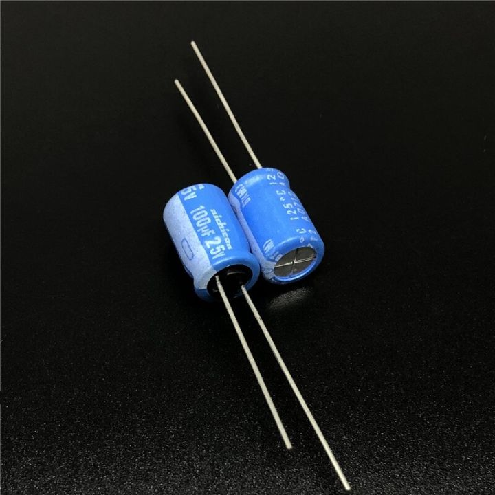 10pcs-100pcs-100uf-25v-nichicon-bt-8x11-5-highly-dependable-reliability-25v100uf-industrial-level-electrolytic-capacitor