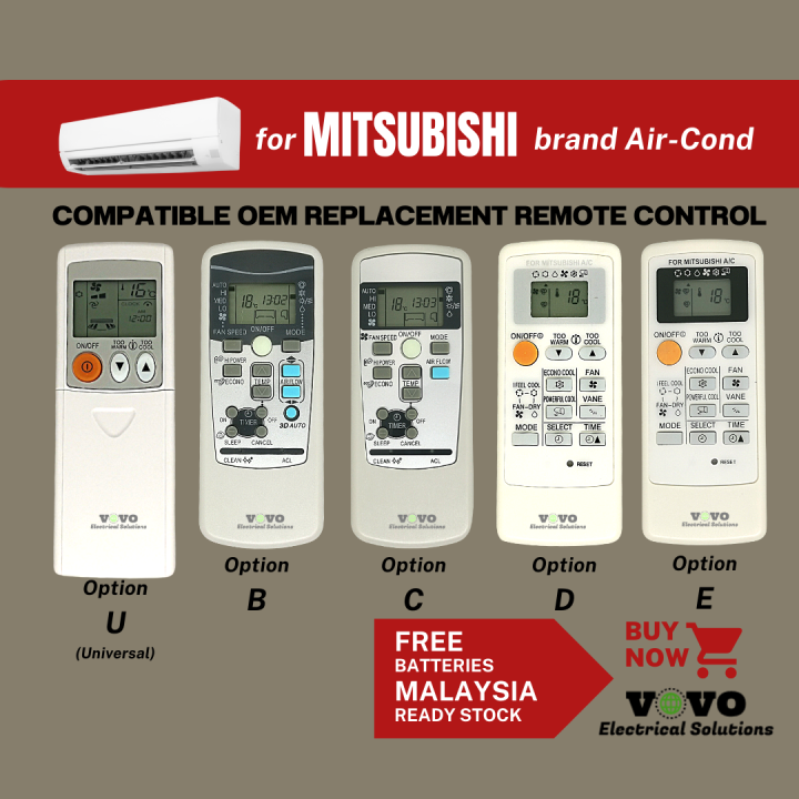 mitsubishi ac remote battery replacement