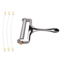 Cheese Slicer, Adjustable Thickness Heavy Cheese Slicers with Wire for Soft &amp; Semi-Hard Cheeses -4 Cutting Wire Included