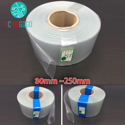 【cw】 30mm - 250mm Transparent 18650 Lithium Battery Pack Shrink Tube Wrap Cover Shrinkable Film Pipe Sleeves Insulating