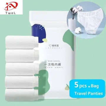 5pcs/set Disposable Panty Women Cotton Underwear