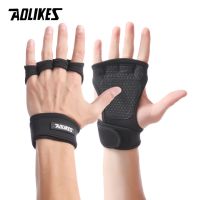 uShuangYangYaFaXin Weight Lifting Gloves Training Gym Grips Men Crossfit Gymnastics Wristbands Hand