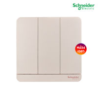 Schneider Electric สวิตช์หน่วงเวลา 3ช่อง  Time Delay Switch 4A, 250V,  สีทอง รุ่น AvatarOn E - E8333PRL1_WG สั่งซื้อได้ที่ร้าน PlugOn