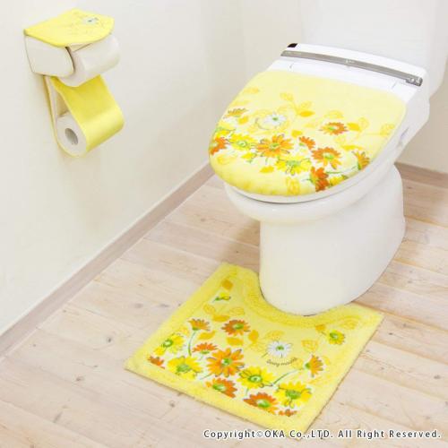 oka-พรมห้องน้ำ-daisy-marche-mini-ประมาณ43-47ซม-สีเหลือง