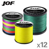 JOF 12 Strands 300M 500M 1000M PE Braided Fishing Line tresse peche Saltwater Fishing Weave Multifilament 12 Threads Pe Line