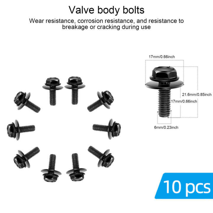 10ชิ้นสกรูยึดตัวเองสำหรับรถยนต์ตัวโบลท์-m6ฝาปิดเครื่องยนต์สกรูหมุดย้ำตัวยึดกันชน