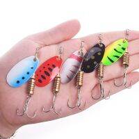 Wobblers 3.5g Tackle Lure Sequins 5.5g Treble Hard Bass Metal Hooks Fishing 2.5g [hot]Rotating Spoon Pesca Spinner Bait