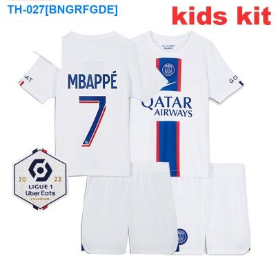 ◐▪☽ 2022/2023 Paris Kit Kids Football Shirt High Quality Jersey With Ligue 1 Patch NEYMAR JR MESSI