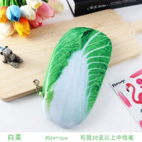 3DSimulation Large Capacity Vegetables Pencil Case Korean Eccentric Personality Pencil Bag Pencil Case Learning Stationery Storage Bag Student Gifts