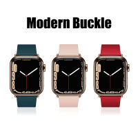 Modern Buckle strap for band 45mm 41mm 44mm 42mm 38mm 40mm celet Genuine leather watchband 765SE432