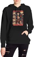 SPLAWN Anime Gurren Lagann Simon Hoodie WomanS Novelty Long Sleeved Sweatshirt Casual Tops Hoodies Pullover With PocketTH