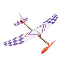 Chic Style Rubber Band Elastic Powered Glider Flying Plane Airplane DIY Kids Toy Gift New