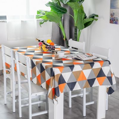 Modern Minimalist Style Rectangular Geometric Waterproof Oxford Cloth Table Cloth Home Textile Kitchen Decoration Tablecloth