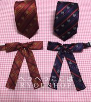 【cw】 Embroidery Striped Pattern British School amp; Boys JK Uniform Bow Tie Students Necktie